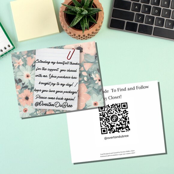 Overton DuBree Other - 'Pastel Handwritten Floral Note' Personalized to You Thank You Cards